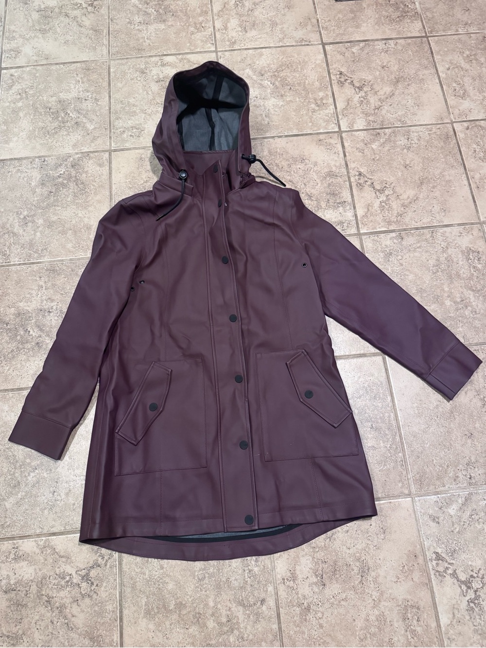 UGG brand Women’s Hooded Raincoat in Deep Plum